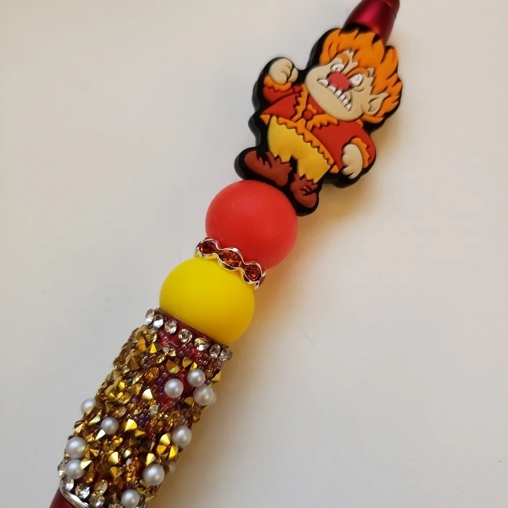 Handmade Year Without a Santa Claus Heat Miser Beaded Silicone Focal Bead Pen